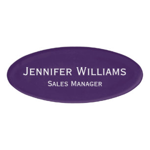 Professionele Dark Paarse Kantoor Executive Magnet Naambadge