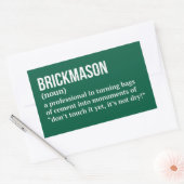 Professionele definitie van metselwerk rechthoekige sticker (Envelop)