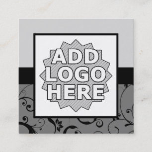 professionele demask voegt je eigen logo toe vierkante visitekaartje