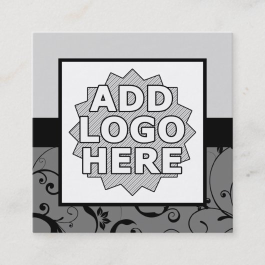 professionele demask voegt je eigen logo toe vierkante visitekaartje (Voorkant)