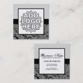 professionele demask voegt je eigen logo toe vierkante visitekaartje (Voorkant / Achterkant)