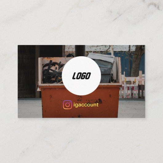 Professionele Design Junk Removal Logo Visitekaartje (Achterkant)