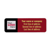 Professionele Diagonale Streep: Rood, Zwart & Goud Etiket (Voorkant)