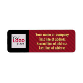 Professionele Diagonale Streep: Rood, Zwart & Goud Etiket