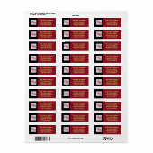 Professionele Diagonale Streep: Rood, Zwart & Goud Etiket (Full Sheet)
