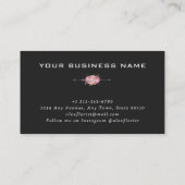 Professionele Diamant Roze Bloemplank Visitekaartje (Achterkant)