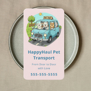 Professionele Dierentransport Huisdier Taxi Chauff Visitekaartje