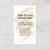 Professionele dierenverzorging met verwisselbare f visitekaartje (Achterkant)