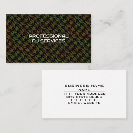 Professionele Disc Jockey DJ Music Mixer DJ Party Visitekaartje (Voorkant / Achterkant)
