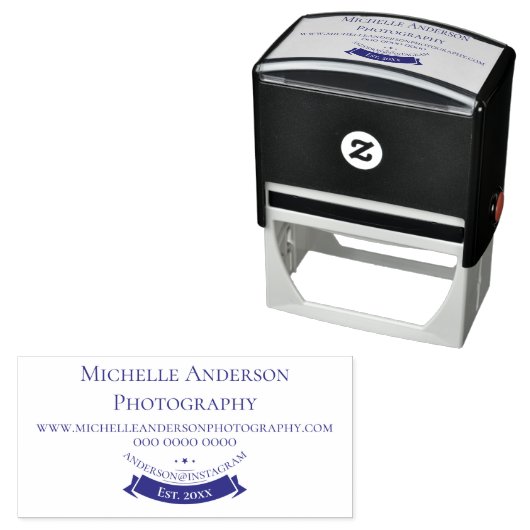 Professionele DIY bedrijfsnaam bedrijf banner Zelfinktende Stempel (In situ)