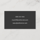 Professionele DJ-hoofdtelefoons Visitekaartje (Achterkant)