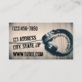 Professionele DJ- hoofdtelefoonsVisitekaartjes Visitekaartje (Achterkant)