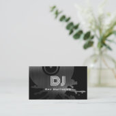 Professionele DJ Music Producer Zwart-wit Visitekaartje (Staand voorkant)