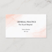 Professionele Doctor Blush Roze gepersonaliseerd Visitekaartje (Achterkant)