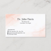 Professionele Doctor Blush Roze gepersonaliseerd Visitekaartje (Voorkant)
