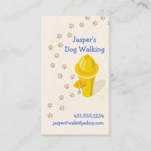 Professionele Dog Walker_hydrant & pokken Visitekaartje