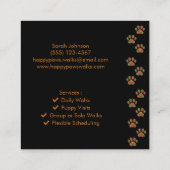  professionele Dog Walker Visitekaartje (Achterkant)