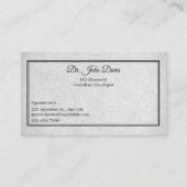 Professionele Dokter Grijs Zwart Gepersonaliseerd Visitekaartje (Voorkant)