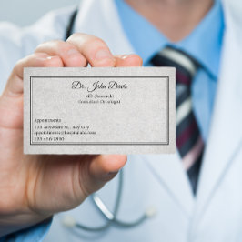 Professionele Dokter Grijs Zwart Gepersonaliseerd Visitekaartje