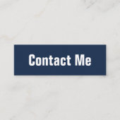 Professionele donkerblauw en witte mini Contact Ka Contactkaartje (Voorkant)
