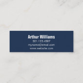 Professionele donkerblauw en witte mini Contact Ka Contactkaartje (Achterkant)