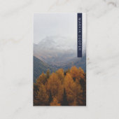 Professionele Donkerblauwe Foto Logo QR Code Visitekaartje (Voorkant)