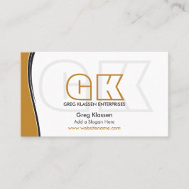 Professionele donkerbruin en goudbruin visitekaartje