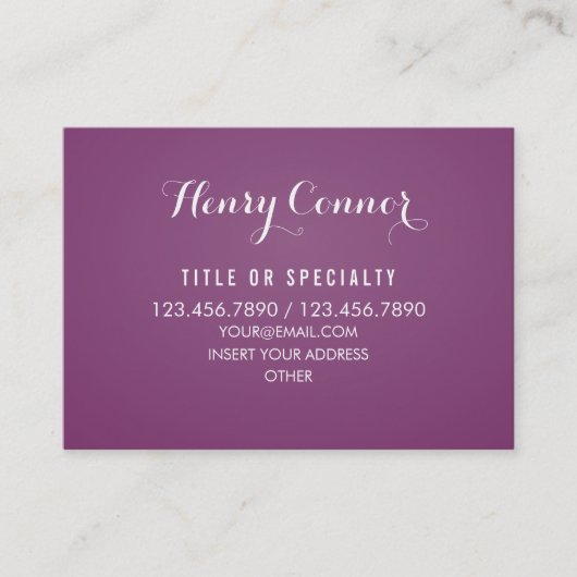Professionele donkere magenta  raad visitekaartje (Voorkant)