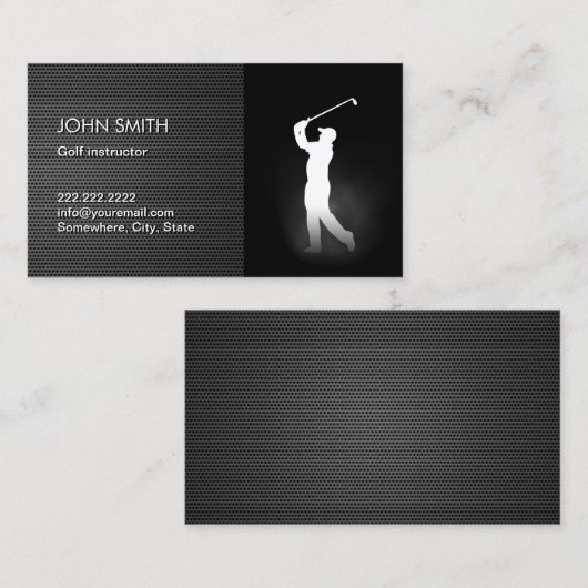 Professionele donkere metalen Visitekaartjes (Voorkant / Achterkant)