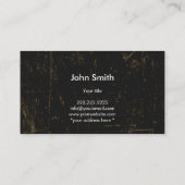 Professionele donkere structuren van de grunge visitekaartje (Achterkant)