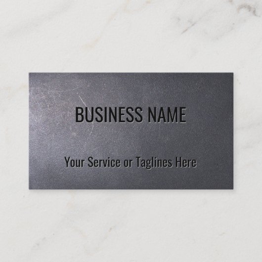 Professionele donkere tekst visitekaartje (Voorkant)