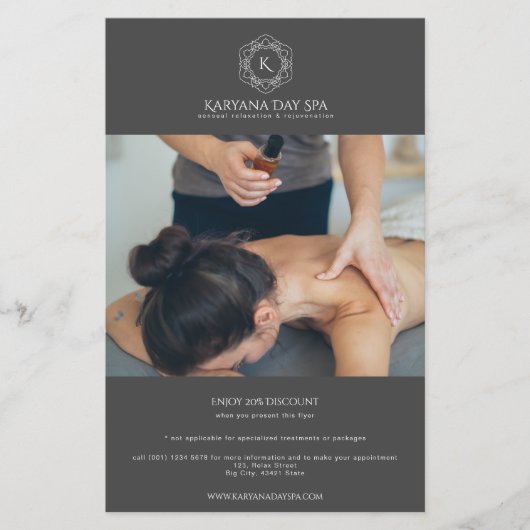 Professionele donkergrijze ruimtes Elegant Flyer (Voorkant)
