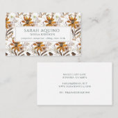 Professionele Doula Floral Terracotta Wildflowers Visitekaartje (Voorkant / Achterkant)