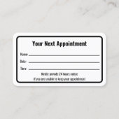 Professionele Dr. Kantoor Appointment Herinneringe Afsprakenkaartje (Voorkant)