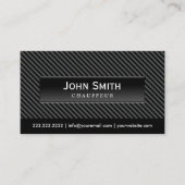 Professionele Driver Cool Black Stripes Chauffeur Visitekaartje (Voorkant)