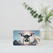 Professionele drone operator UAV Pilot Modern Visitekaartje (Staand voorkant)