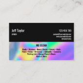 Professionele druk waskracht Masculine Holo Visitekaartje (Achterkant)