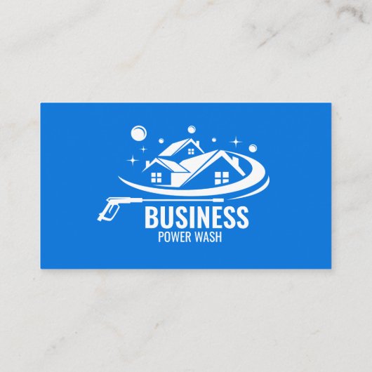 Professionele druk wasmachine Power Wash Cleaning Visitekaartje (Achterkant)