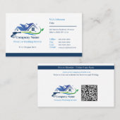 Professionele druk wassen bedrijf op maat visitekaartje (Voorkant / Achterkant)