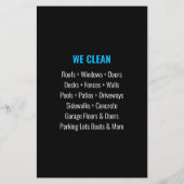 Professionele Druk Wassen Blauw Zwart Flyer (Achterkant)
