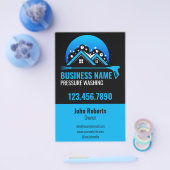 Professionele Druk Wassen Blauw Zwart Flyer (Enkel)