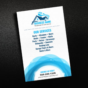 Professionele druk wassen macht reiniging flyer