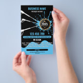 Professionele druk wassen macht schoonmakende huis flyer (Hand)