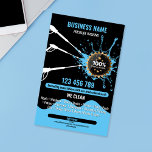 Professionele druk wassen macht schoonmakende huis flyer<br><div class="desc">Professioneel visitekaartje ontwerp - blauw druk wassen pistool voor uw druk wassen diensten</div>