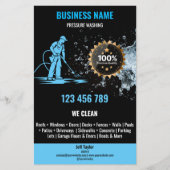 Professionele druk wassen macht schoonmakende huis flyer (Voorkant)