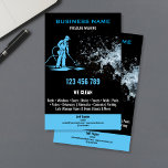 Professionele druk wassen macht washuis flyer<br><div class="desc">Professioneel visitekaartje ontwerp - blauw druk wassen pistool voor uw druk wassen diensten</div>