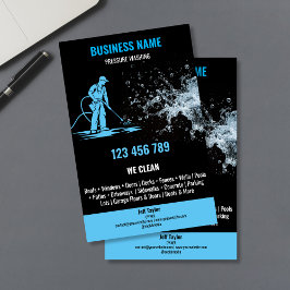 Professionele druk wassen macht washuis flyer