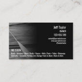 Professionele druk wassen macht wassen zwart visitekaartje (Achterkant)