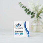 Professionele Druk Wassen & Power Cleaning Aanbevelingskaartje (Staand voorkant)