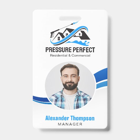 Professionele Druk Wassen & Power Cleaning Badge (Front)